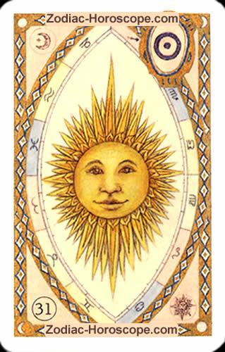 Astrologische Lenormandkarten die Sonne